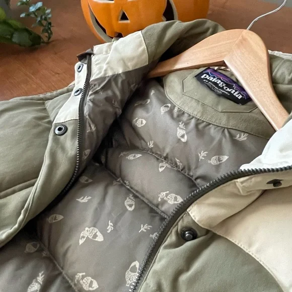 Patagonia Bivy Hooded Vest - Olive and Cream - Picture 4 of 6